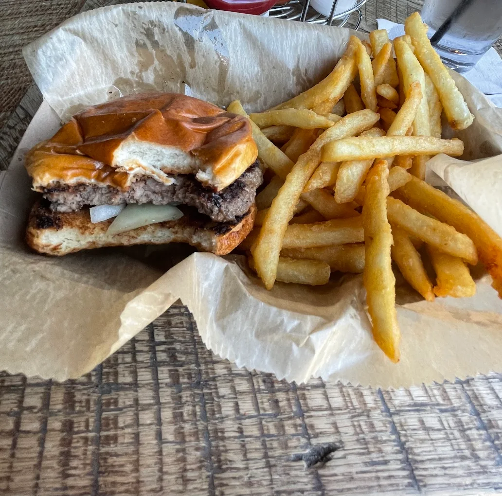 Duke's smash burger with fries